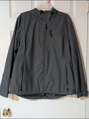 Women's Gray Hooded Weather-Resistant Jacket